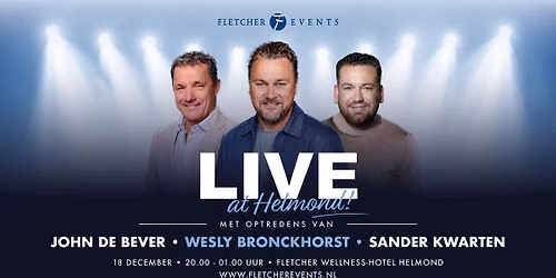 Live At Helmond | Wesly Bronkhorst, John de Bever en Sander Kwarten in Helmond
