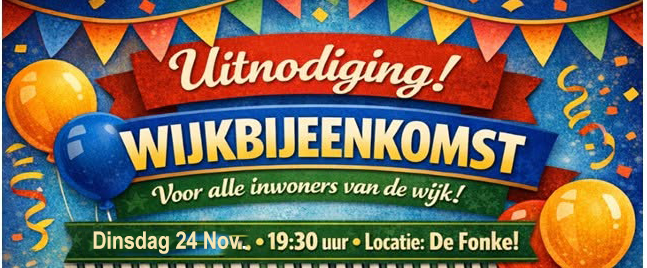 Wijkbijeenkomst — lezing in Helmond